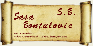 Saša Bontulović vizit kartica